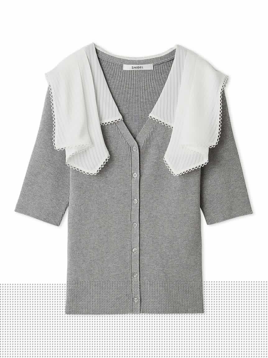 snidel メローニット Color Detail Combo Knit Pullover – SNIDEL