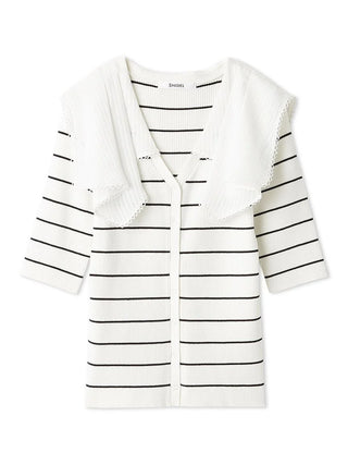 Color Detail Knit Pullover