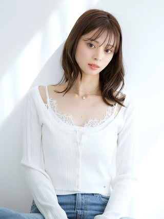 Lace Trim Knit Ensemble