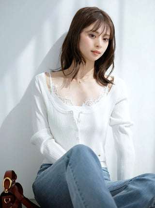Lace Trim Knit Ensemble