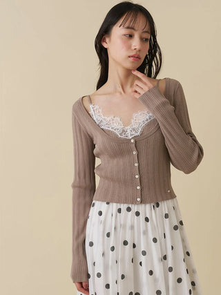 Lace Trim Knit Ensemble