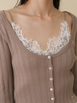 Lace Trim Knit Ensemble