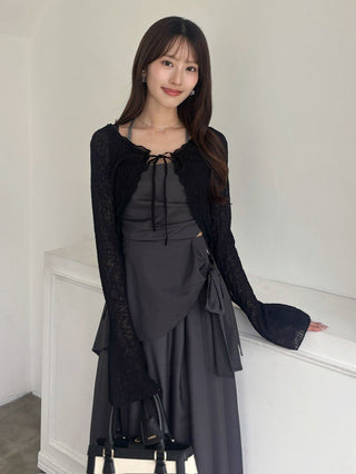 Lace Trim Cropped Cardigan