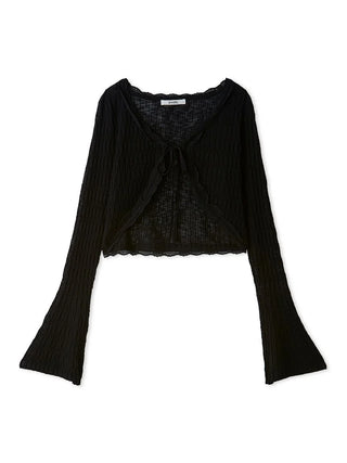Lace Trim Cropped Cardigan