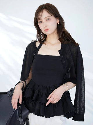 Basic Compact Sheer Cardigan