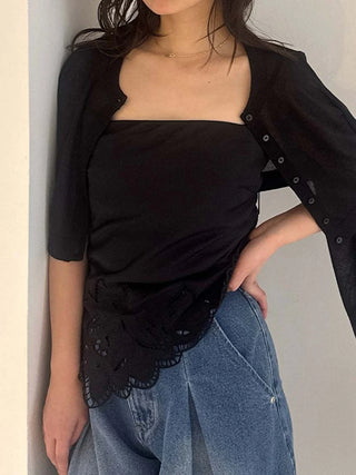Basic Compact Sheer Cardigan