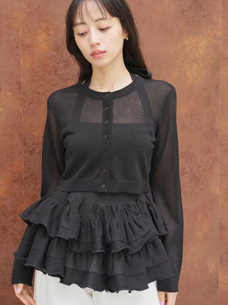 Basic Compact Sheer Cardigan