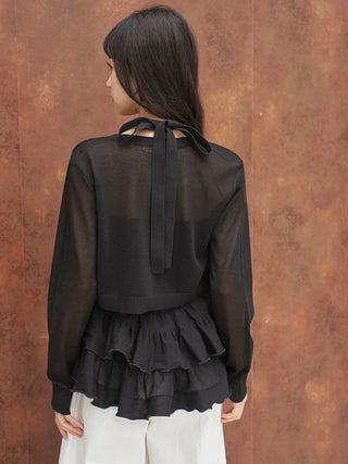 Basic Compact Sheer Cardigan