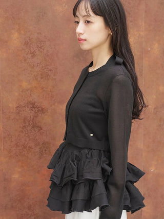 Basic Compact Sheer Cardigan