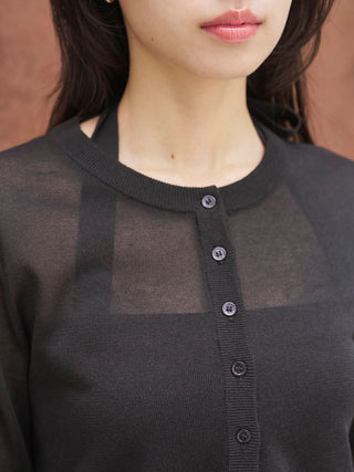Basic Compact Sheer Cardigan