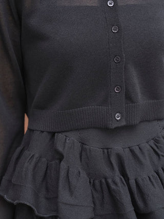 Basic Compact Sheer Cardigan