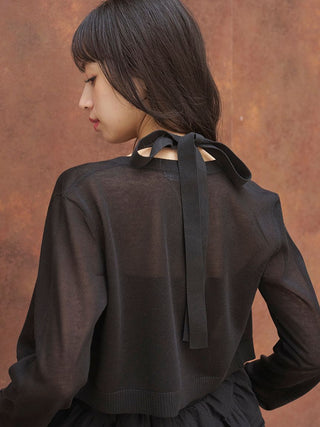 Basic Compact Sheer Cardigan