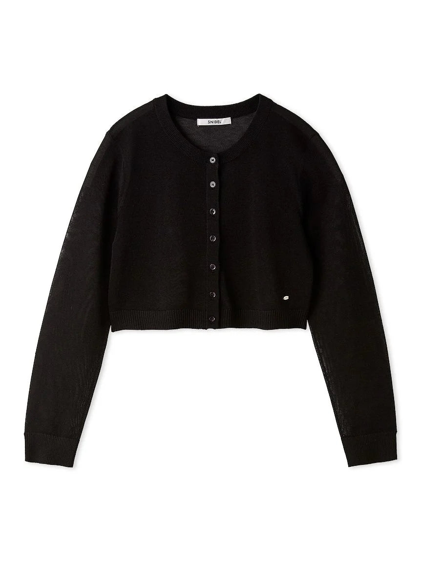 Basic Compact Sheer Cardigan – SNIDEL