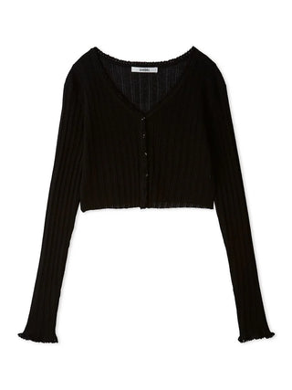 Lace-Trim Sheer Cardigan