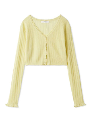 Lace-Trim Sheer Cardigan