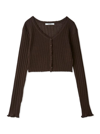 Lace-Trim Sheer Cardigan