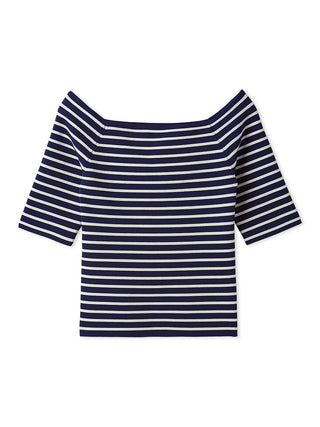 Off-Shoulder Simple Knit Top