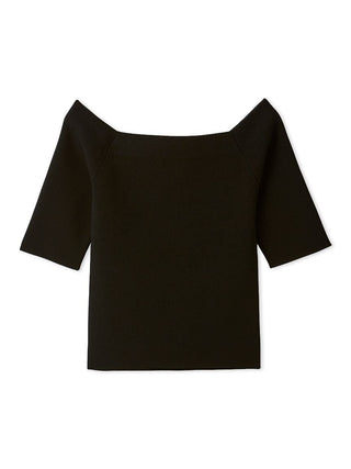 Off-Shoulder Simple Knit Top