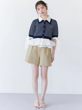 Layered Shirt Knit Top