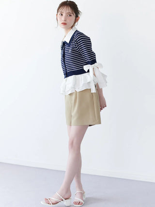 Layered Shirt Knit Top