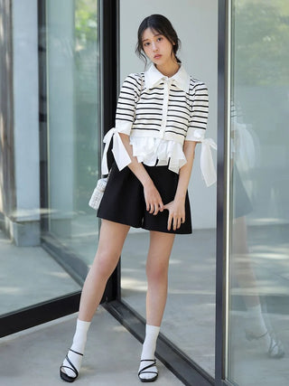 Layered Shirt Knit Top