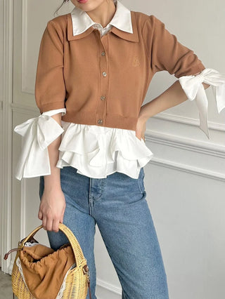 Layered Shirt Knit Top