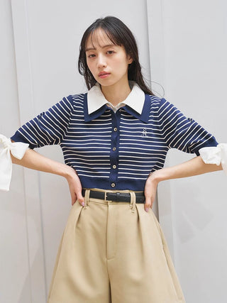 Layered Shirt Knit Top