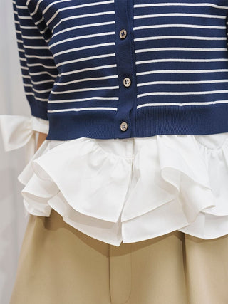 Layered Shirt Knit Top