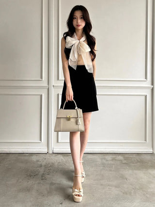Organza Bow Sleeveless Top