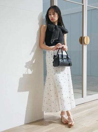 Organza Bow Sleeveless Top