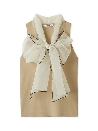 Organza Bow Sleeveless Top