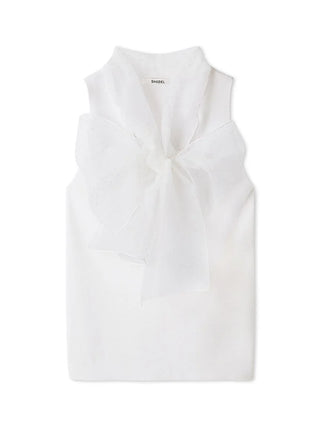 Organza Bow Sleeveless Top