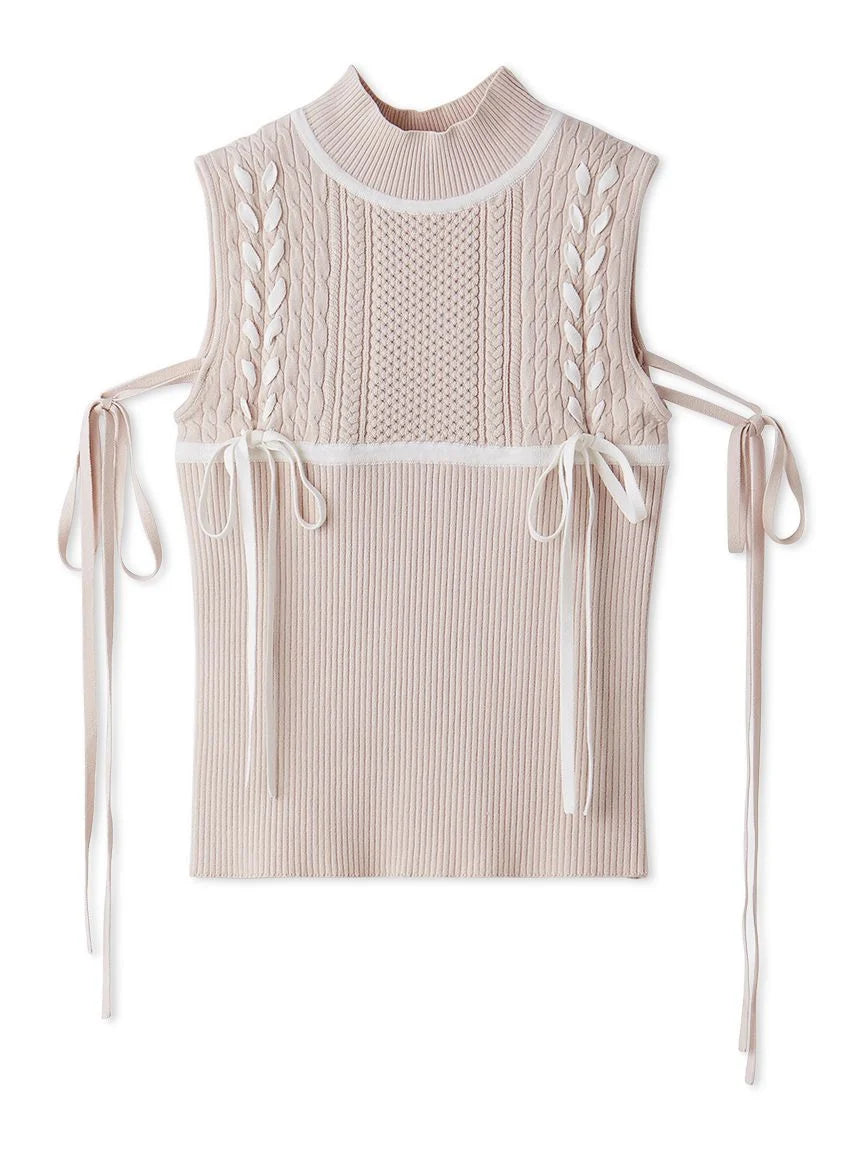 Lace-Up Ribbon Knit Pullover – SNIDEL Lace-Up Ribbon Knit Pullover – SNIDEL