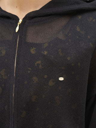 Cooling Touch Sheer Knit Hoodie