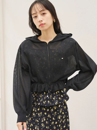 Cooling Touch Sheer Knit Hoodie