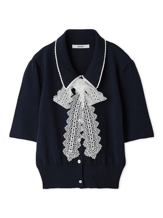 Bow Tie Lace Knit Top