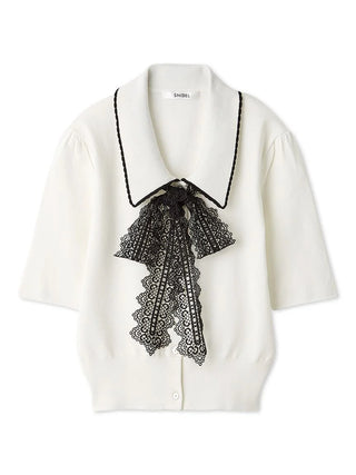 Bow Tie Lace Knit Top