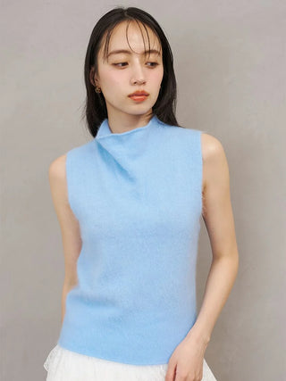 Premium Wool-Mink Sleeveless Pullover