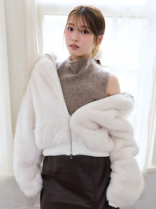 Premium Wool-Mink Sleeveless Pullover