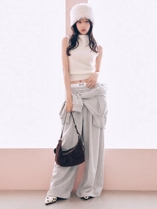 Premium Wool-Mink Sleeveless Pullover