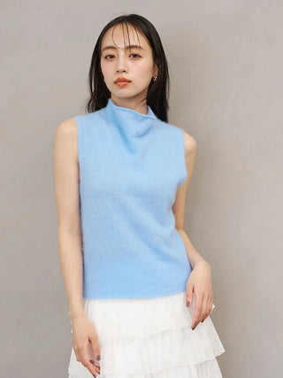 Premium Wool-Mink Sleeveless Pullover