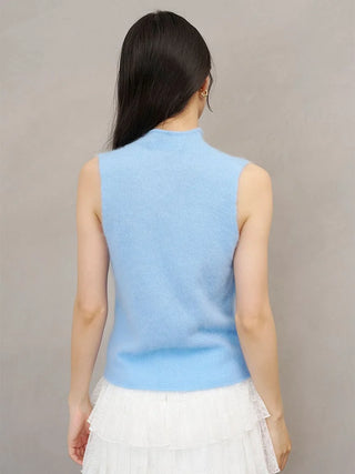 Premium Wool-Mink Sleeveless Pullover