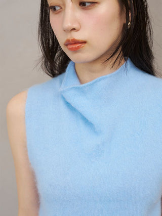 Premium Wool-Mink Sleeveless Pullover