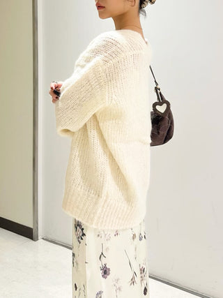 PREMIUM Fancy Alpaca Mid-Length Cardigan