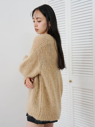 PREMIUM Fancy Alpaca Mid-Length Cardigan