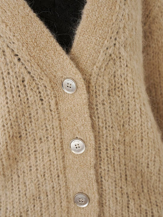 PREMIUM Fancy Alpaca Mid-Length Cardigan