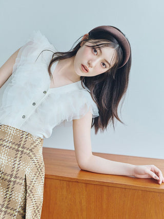 Tulle Ruffle Knit Sweater