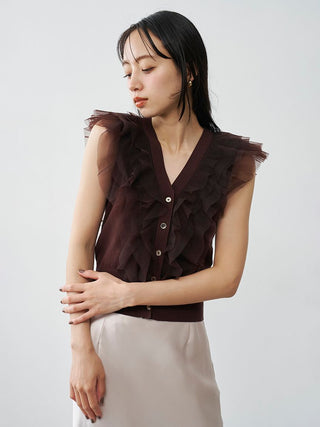 Tulle Ruffle Knit Sweater