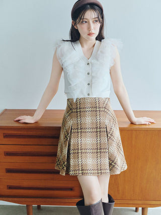 Tulle Ruffle Knit Sweater