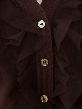 Tulle Ruffle Knit Sweater